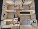 A floor plan presents the bedrooms and bathrooms on the upper level, with a view of the layout at 3820 Ice Storm Ct, Las Vegas, NV 89129