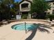 Community hot tub with surrounding stone accents, offering a serene setting for relaxation at 8250 N Grand Canyon Dr # 1121, Las Vegas, NV 89166