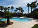 Scenic pool area complemented by lush landscaping, creating a resort-like atmosphere at 8250 N Grand Canyon Dr # 1121, Las Vegas, NV 89166