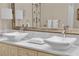 Bathroom vanity features dual sinks and a large mirror at 8824 Prague Ct, Las Vegas, NV 89147