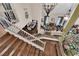 Elevated view from the stairs showing the dining and living areas at 8824 Prague Ct, Las Vegas, NV 89147