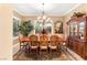 Inviting dining area with a classic chandelier, wooden table, and elegant decor perfect for Gathering dinners and entertaining guests at 9 Contra Costa Pl, Henderson, NV 89052