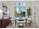 Stylish dining room featuring modern furnishings and an elegant chandelier fixture at 134 Wentworth Dr, Henderson, NV 89074