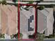 Bird's-eye view of a house with an in-ground spa, pool, and solar panels at 7806 Sundial Peak St, Las Vegas, NV 89166