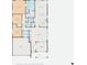 Detailed floor plan with dimensions for each room, including the kitchen, living room, bedrooms and garage at 7806 Sundial Peak St, Las Vegas, NV 89166