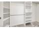 Bright, spacious walk-in closet with built-in shelving and hanging rods for organized storage at 7806 Sundial Peak St, Las Vegas, NV 89166