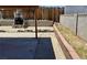 Private backyard featuring a block wall and rock accents at 5157 New Bedford Dr, Las Vegas, NV 89122