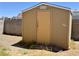 Durable backyard shed offering secure storage and a clean, well-maintained exterior at 5157 New Bedford Dr, Las Vegas, NV 89122