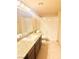 Bathroom featuring a vanity with granite counters and shower-tub combination at 8101 W Flamingo Rd # 1044, Las Vegas, NV 89147