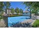 Bright blue community basketball court surrounded by trees and landscaping at 8919 Don Valley Ave, Las Vegas, NV 89148