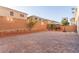 Spacious backyard featuring beautiful brick landscaping that adds a touch of charm and sophistication at 9737 Toad Hollow St, Las Vegas, NV 89141