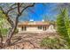 Backyard showcasing the home's exterior and a mature tree providing shade at 133 Park Ridge Ln, Henderson, NV 89002