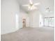 Expansive main bedroom with carpet floors, ceiling fan, a walk-in closet and ensuite bathroom at 133 Park Ridge Ln, Henderson, NV 89002