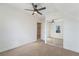 Sunny bedroom with ceiling fan and mirrored closet at 170 Story Ave, Pahrump, NV 89060