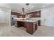 Modern kitchen featuring a central island, stainless steel appliances, and a stylish design at 170 Story Ave, Pahrump, NV 89060