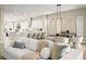 Open-concept layout of living area connected to the kitchen and dining spaces, ideal for modern living at 2264 Savannah River St, Henderson, NV 89044