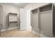 Bright walk-in closet with wood flooring and open shelving system at 2264 Savannah River St, Henderson, NV 89044