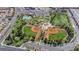 Aerial view of baseball field, park and pool in a new community at 244 Native Stone St, Las Vegas, NV 89138