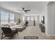 Cozy loft area with comfortable seating, a ceiling fan, and a serene atmosphere at 2581 Tolmezzo St, Henderson, NV 89044