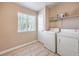 Functional laundry room with modern washer and dryer, plus a window for natural light at 2620 Sierra Seco Ave # 101, Las Vegas, NV 89106