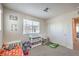 Cheerful bedroom designed with toddler bed and toy storage, perfect for young children at 2657 Fawn Beige Ct, North Las Vegas, NV 89086