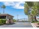 Exterior view of the community gate with stone accents and security booth at 3025 Yankee Clipper Dr, Las Vegas, NV 89117