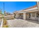 Inviting front patio with stone tiling offering a welcoming entryway to the home at 3101 Hayden Ct, Las Vegas, NV 89134