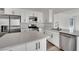 Contemporary kitchen featuring stainless steel appliances and a center island at 4623 Kearney St, Las Vegas, NV 89147