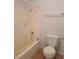 Bright bathroom showcasing a bathtub with shower head and a standard toilet at 5248 Greene Ln # B, Las Vegas, NV 89119