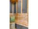 Relaxing wooden sauna with built-in benches and ample natural light at 5410 Serenity Brook Dr, Las Vegas, NV 89149