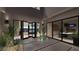 Zen courtyard with water feature and stepping stones leads to modern living spaces at 611 Grand Rim Dr, Henderson, NV 89012
