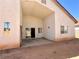 A patio with sliding glass doors provides an transition to the interior at 632 Hitchen Post Dr, Henderson, NV 89011