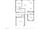 Home floor plan featuring primary bedroom, bathroom, living room, kitchen, and garage at 7452 Chaffinch St, North Las Vegas, NV 89084