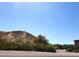 Desert landscape showcasing native plants with a mountain and hiking trails at 8710 Beverly Grove Ct, Las Vegas, NV 89113