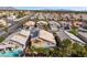Aerial view of the home with a pool and solar panels at 9785 Gallo Dr, Las Vegas, NV 89147