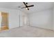 Open bedroom with neutral tones, multiple closets, and an en-suite bathroom, promoting comfort at 9785 Gallo Dr, Las Vegas, NV 89147