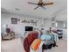 Comfortable living area with modern furnishings, neutral walls and carpeted floors at 10422 Prairie Mountain Ave, Las Vegas, NV 89166