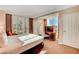 Spacious bedroom with large windows offering plenty of natural light and a cozy desk area at 125 E Harmon Ave # 1620, Las Vegas, NV 89109