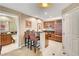 Well-equipped kitchenette with stainless steel appliances and a breakfast bar with seating at 125 E Harmon Ave # 1620, Las Vegas, NV 89109