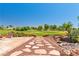 Backyard landscaping with golf course views at 1253 Country Club Dr, Laughlin, NV 89029