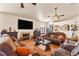 Inviting living room with tile flooring, a fireplace, and comfortable seating for relaxation at 1253 Country Club Dr, Laughlin, NV 89029