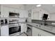 Modern kitchen featuring stainless steel appliances and white cabinets at 1575 W Warm Springs Rd # 1124, Henderson, NV 89014