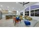 Bright open living space with a modern kitchen, dining area, and comfortable living room with natural light at 1594 Pontine Ct, Henderson, NV 89052