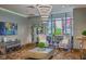 Contemporary lounge area with stylish seating, modern lighting, and a large window offering city views at 200 W Sahara Ave # 3312, Las Vegas, NV 89102
