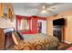 Main bedroom featuring wood floors, dark furniture, a large bed, and a closet at 2725 S Nellis Blvd # 1052, Las Vegas, NV 89121
