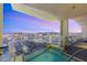 Balcony features a private plunge pool and stunning city views at 4381 W Flamingo Rd # 57306, Las Vegas, NV 89103
