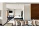Modern bedroom boasts sleek lines, minimalist decor, and luxurious textures, creating a serene and sophisticated retreat at 4381 W Flamingo Rd # 57306, Las Vegas, NV 89103
