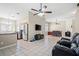 Spacious living area showcasing an open layout to the kitchen and dining space at 5224 Red Vine St, North Las Vegas, NV 89031