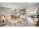 Inviting dining area with open layout, stylish decor, and seamless flow to living spaces at 5479 Tamar Ridge Ct, Las Vegas, NV 89141
