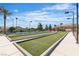 Outdoor community bocce ball courts with turf and lighting for friendly competition at 6160 Majestic Wind Ave, Las Vegas, NV 89122